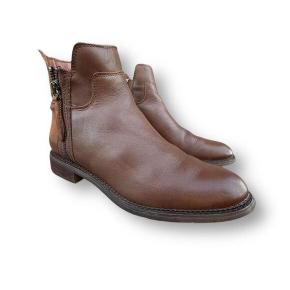 Franco Sarto Shoes - Franco Sarto Women's Brown Leather Ankle Booties Size 8 Casual